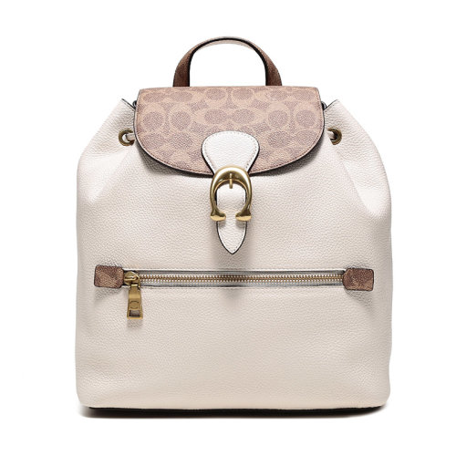 COACH/蔻馳 女士涂層帆布/配皮EVIE雙肩包 75564 B4P0A