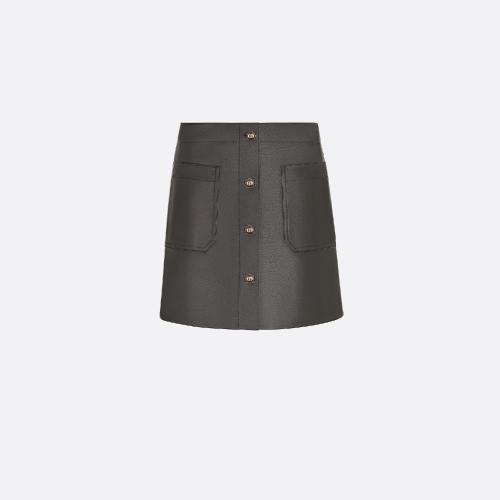  DIOR迪奧 22年秋冬 女士 半身裙 短款半身裙 125J31AL015_X9000 預(yù)定商品1-3周發(fā)貨