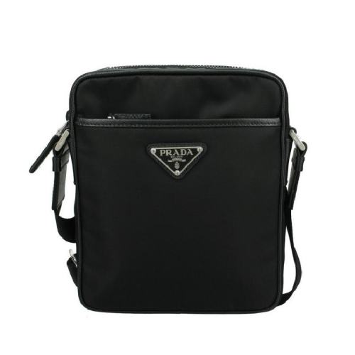  PRADA/普拉達(dá) 男士黑色時尚休閑單肩包 2VH112 V WOO2DMHF0002 PLSX
