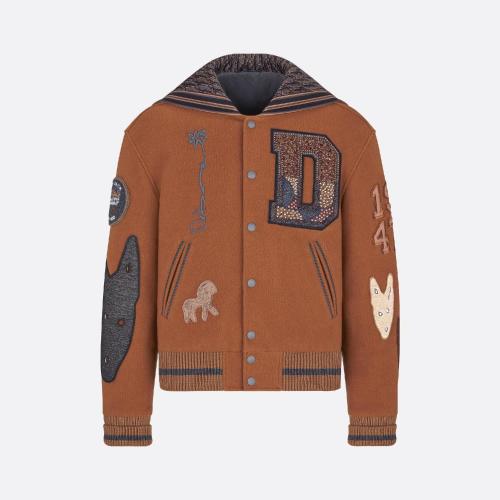  DIOR迪奧 22年秋冬 男士 夾克 棒球夾克 283J433A0756_C788