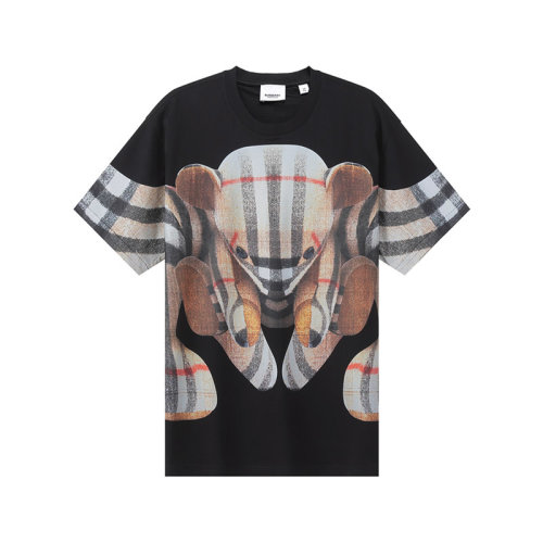 BURBERRY/博柏利 【22春夏新款】 男款棉質(zhì)寬松版圓領(lǐng)短袖T恤Thomas Bear圖案 80495681