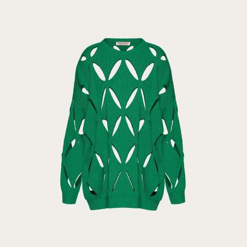  VALENTINO華倫天奴 22年秋冬 女士 針織衫 PULL BRODé EN LAINE XB0KC27X6R2PVF