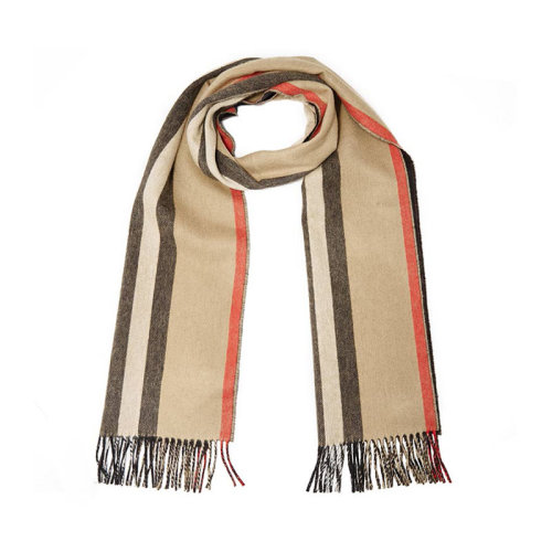 BURBERRY/博柏利 男女中性流蘇裝飾山羊絨雙面兩用圍巾 80187701