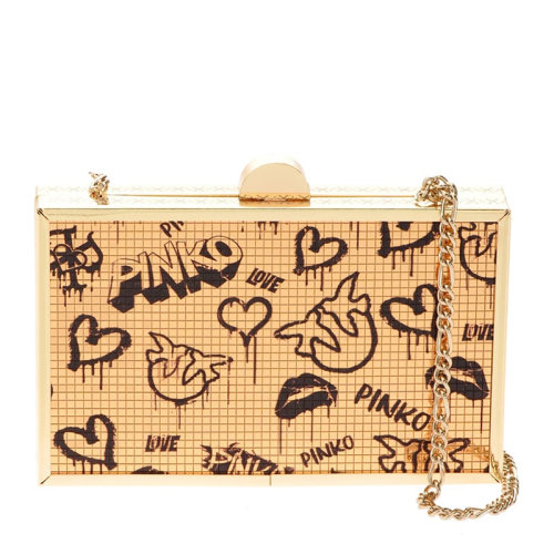 Pinko/品高女士趣味涂鴉印花手拿包單肩包斜挎包女包 1P21XT-Y6PCHZ2