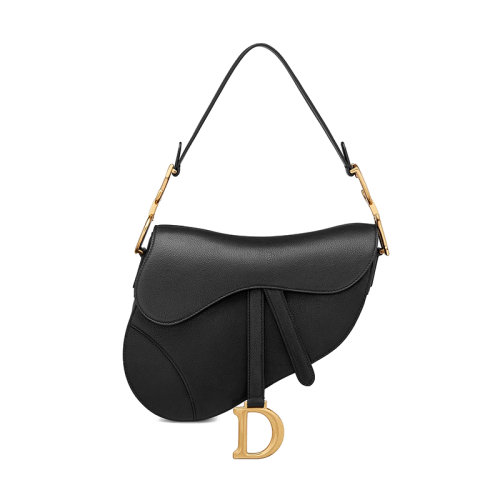 DIOR/迪奧SADDLE系列 經(jīng)典款  黑色山羊皮手提馬鞍包M0446CCEH_M900