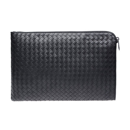 Bottega Veneta/葆蝶家  男包 男士 黑色羊皮經(jīng)典編織拉鏈?zhǔn)帜冒?224052-V4651-1000