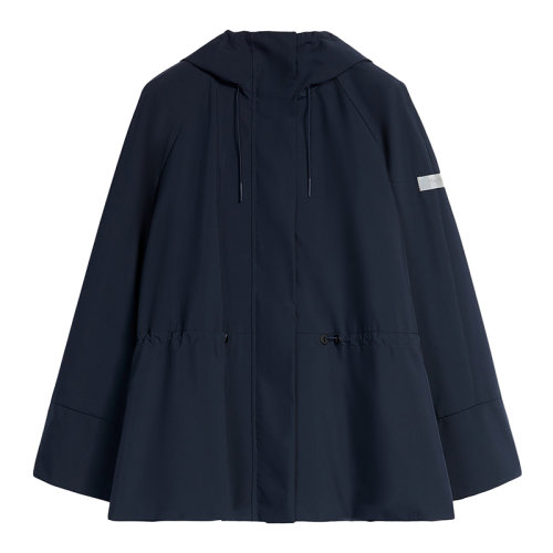 MaxMara/麥絲瑪拉 22年早春新款 SAPORE系列 女士深藍(lán)色滌綸多層技術(shù)面料短款防水風(fēng)衣夾克3021012606001