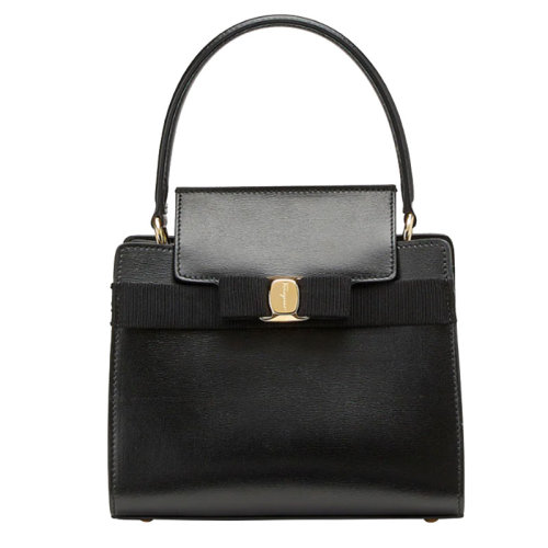 Salvatore Ferragamo/菲拉格慕 女士 女包 黑色皮革時(shí)尚手提包 21I282 733459