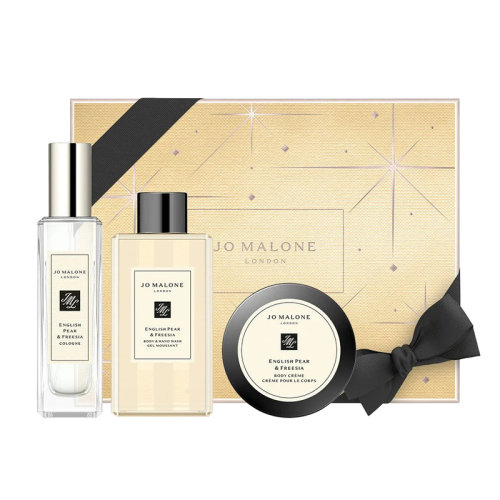 JO MALONE/祖瑪瓏2021年圣誕限量英國梨與小蒼蘭套裝3件套 沐浴露100ml+身體乳50ml+香水30ml