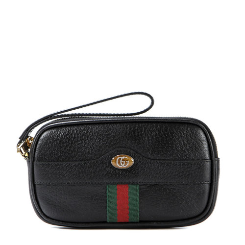 GUCCI/古馳  女包女士黑色皮革時(shí)尚百搭手拿包   517366 DJ2DG 1060  GMH0012CD