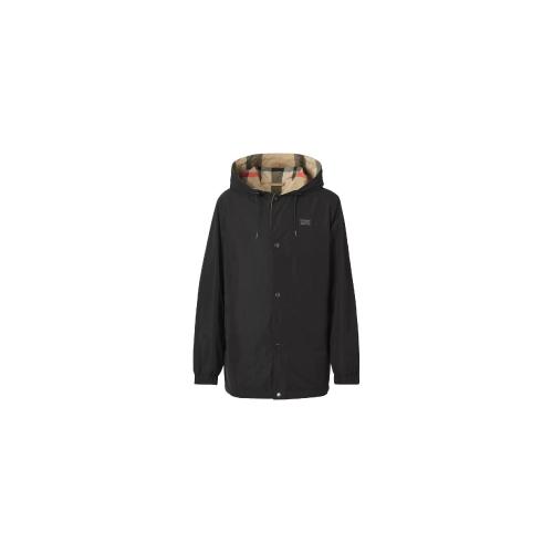  BURBERRY 22年秋冬 男士 雙面兩穿格紋再生聚酯纖維連帽外套 80434031 預(yù)定商品1-3周發(fā)貨