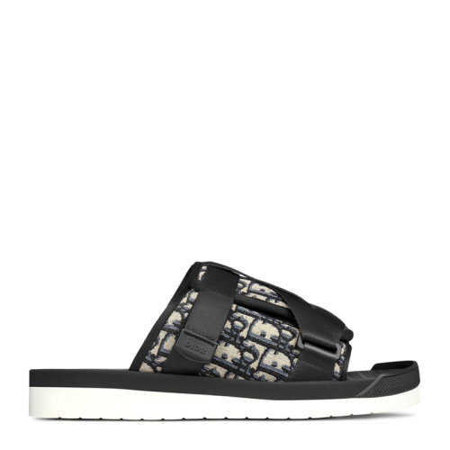 Dior Homme/迪奧桀傲 黑色經典老花時尚休閑 男士涼鞋