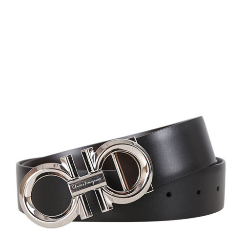 Salvatore Ferragamo/菲拉格慕 男士黑色牛皮腰帶皮帶 67-9939-694743（99新S級未使用）