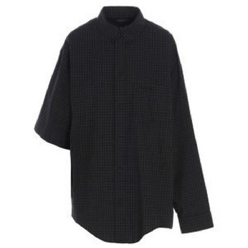  Balenciaga/巴黎世家 男士黑色時尚長袖襯衫 658950TKM32 2863 PLFSX