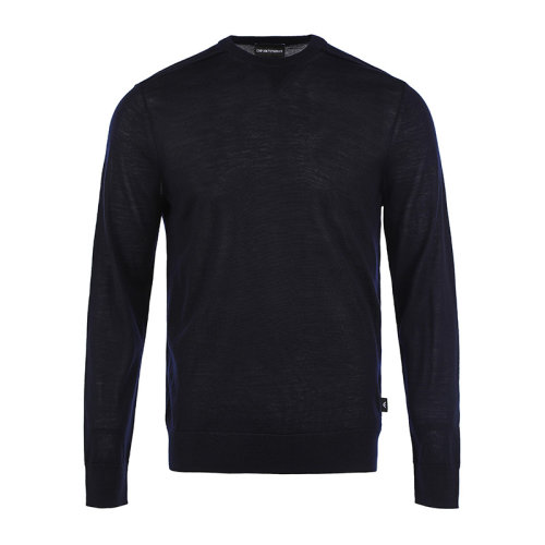 Emporio Armani/安普里奧阿瑪尼21新品簡(jiǎn)約純色套頭男士針織衫/毛衣8N1MUV1MJWZ
