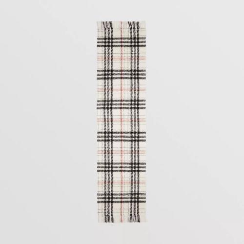  BURBERRY 22年秋冬 女士 格紋羊絨絲質(zhì)混紡粗花呢圍巾 80628881