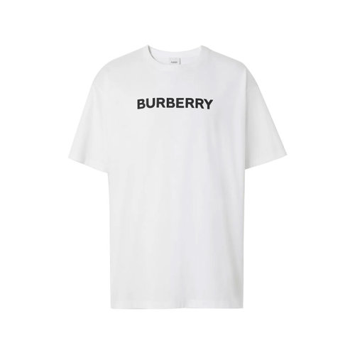 BURBERRY/博柏利 【22秋冬新款】 男款棉質(zhì)寬松版圓領(lǐng)短袖T恤徽標(biāo)圖案 80553091