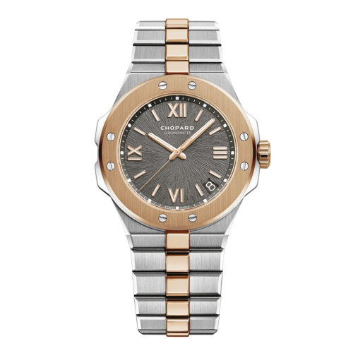  Chopard/蕭邦  蕭邦A(yù)LPINE EAGLE系列精鋼和玫瑰金自動(dòng)機(jī)械灰色表盤男女同款腕表41毫米298600-6001