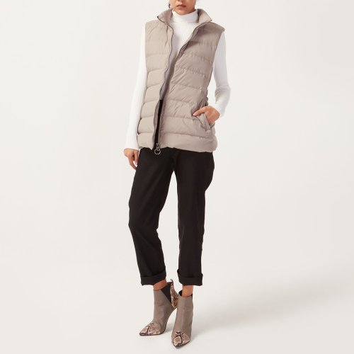 St.John/盛薔半高領(lǐng)鵝絨女士羽絨服背心馬甲H611A01