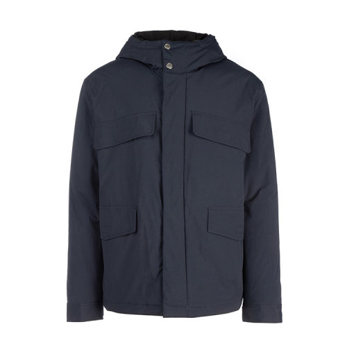 KENZO/高田賢三  凱卓男裝 品牌字母LOGO 男士深藍色時尚簡約連帽秋冬夾克外套 F965OU2221NL.76 LXB015C