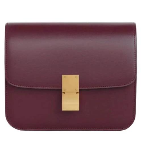 CELINE/賽琳  經(jīng)典百搭酒紅色box單肩斜挎包192523/DLS28BD女包