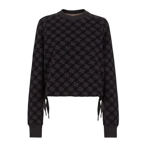 FENDI/芬迪      女士黑色針織短款運動衫FS7102AGU7F0GME