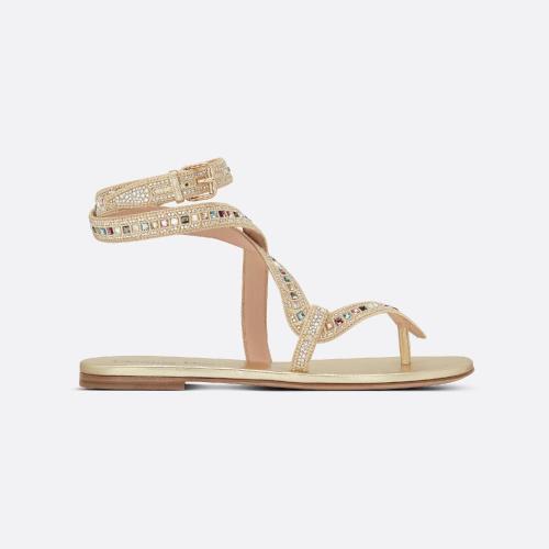  DIOR迪奧 22年秋冬 女士 平底涼鞋 Sandale entre-doigts Poison-D KCQ741SQL_S49K