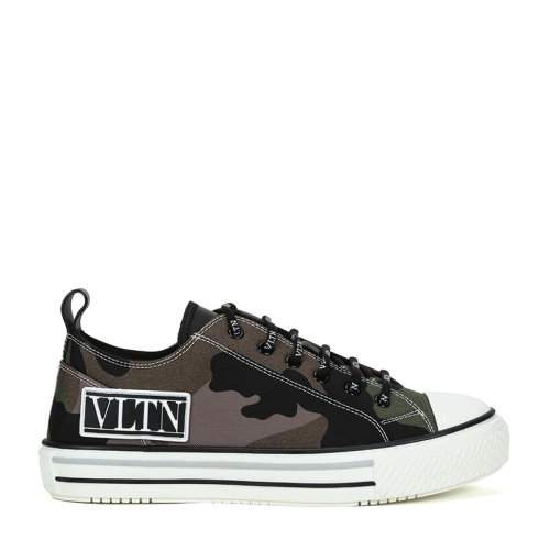 Valentino/華倫天奴 男士織物系帶休閑運(yùn)動(dòng)鞋帆布鞋 UY2S0D57 USG