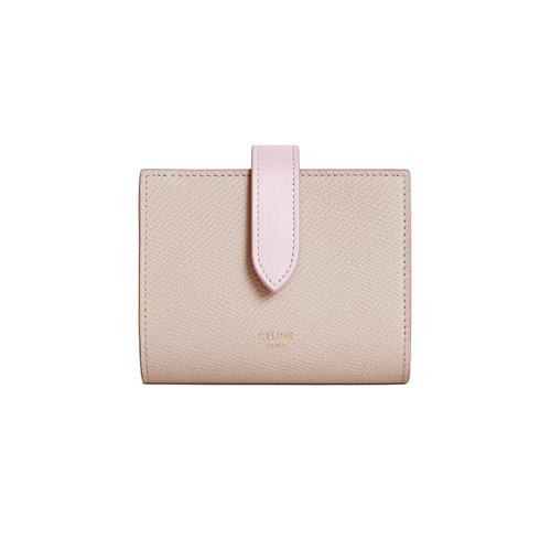 CELINE/賽琳 23春夏新款 女士粉紅色粒面小牛皮翻蓋開合錢包10H263BRU.24OT
