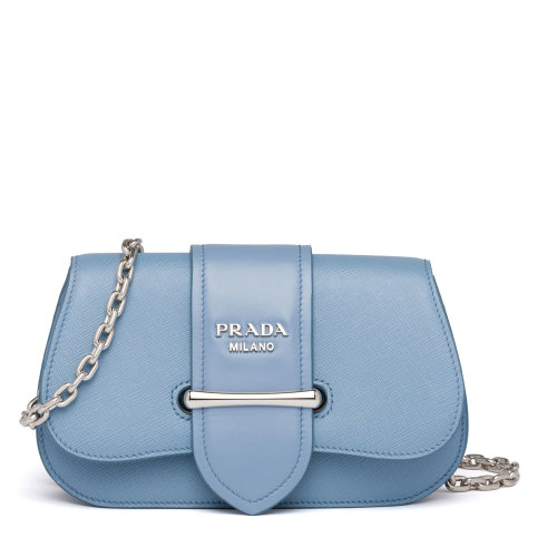 PRADA/普拉達(dá) 女士Prada Sidonie Saffiano皮革手袋鏈條包單肩包 1BD218_2EVU_V_CJG