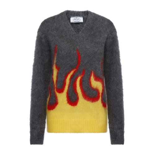 PRADA 純色 時尚印花 女士針織衫/毛衣 P24I0B 1SIQ F0377