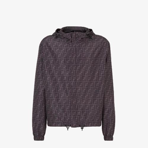  FENDI芬迪 22年秋冬 男士 夾克 黑色尼龍夾克 FAA61_79NF0DS7