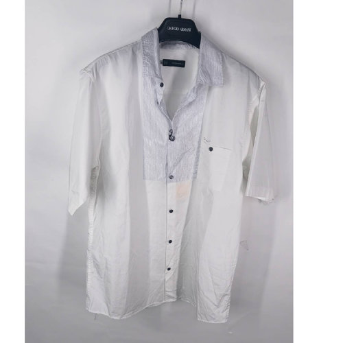 Dsquared2/D二次方白色男士短袖襯衫  S74DL0543S36275  瑕疵折扣