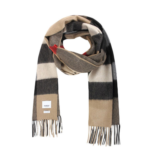 BURBERRY/博柏利 經典格紋男女通用款羊絨圍巾80181751