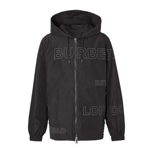 BURBERRY/博柏利  Horseferry 印花形狀記憶塔夫綢連帽 男士夾克80368551