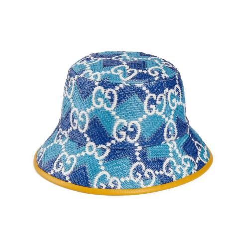  GUCCI古馳 22年秋冬 女士 GG草編效果漁夫帽 699619 3HAKX 8775