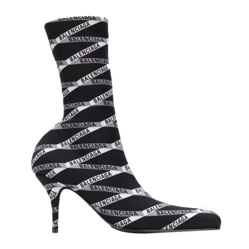 Balenciaga/巴黎世家 女士時(shí)尚徽標(biāo)印花長(zhǎng)筒靴細(xì)高跟鞋女鞋