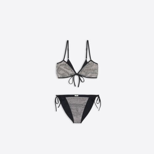  BALENCIAGA巴黎世家 22年春夏 女士 內(nèi)衣 Womens Minimal Bikini Set in Black 6984513B8B9100