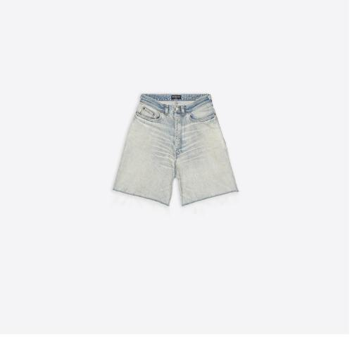  BALENCIAGA巴黎世家 22年秋冬 男士 短褲 Mens Skater Shorts in Light Blue 697835TJW798469