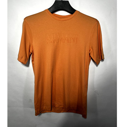 ARMANI COLLEZIONI/阿瑪尼卡爾茲 橘色男士短袖T恤 NCT51J NCDGJ 230瑕疵折扣