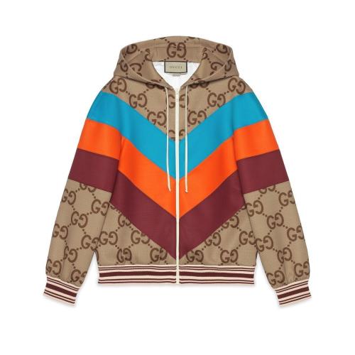  GUCCI古馳 22年秋冬 女士 超級(jí)雙G帆布拉鏈夾克 695743 XJECZ 2270