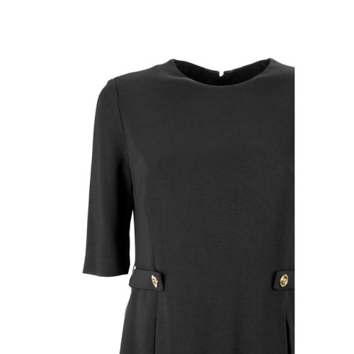  VERSACE/范思哲 女士黑色粘膠纖維連衣裙裙子 1003721 1A00701 1B000 PLFSX