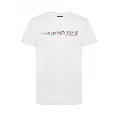  Emporio Armani/安普里奧阿瑪尼 男士白色棉質(zhì)短袖T恤 6Z1TE71J11Z0100 PLFSX