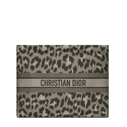 DIOR/迪奧  DIORTRAVEL系列 女士灰色拼色Mizza圖案技術(shù)面料拉鏈?zhǔn)帜冒黃5440SLNC_N0N1