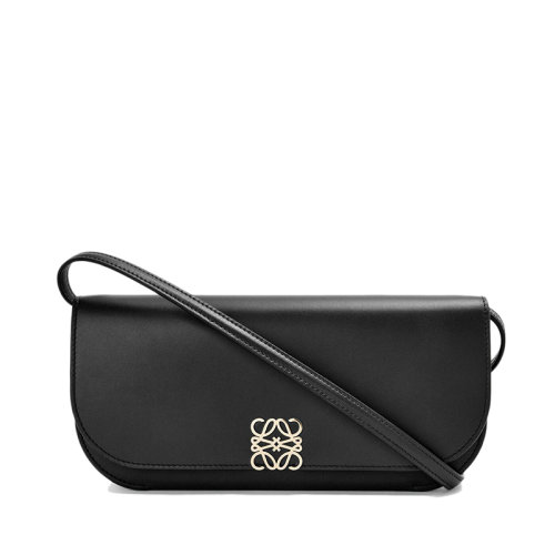 LOEWE/羅意威 22春夏新款Goya Long系列 女士黑色小牛皮風(fēng)琴單肩手拿包0010642676