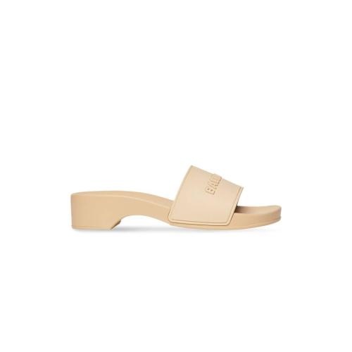  BALENCIAGA巴黎世家 22年秋冬 女士 中跟涼鞋 pool clog slide sandal 707094W1S9H2020