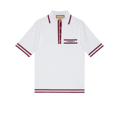  GUCCI古馳 22年秋冬 女士 彈力粘膠纖維Polo衫 691713 XKCA_V 9692