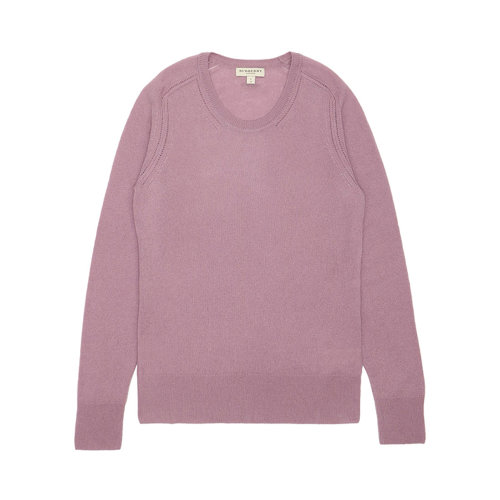BURBERRY/博柏利 女士粉色棉質(zhì)圓領(lǐng)套頭衫毛衣 3934474