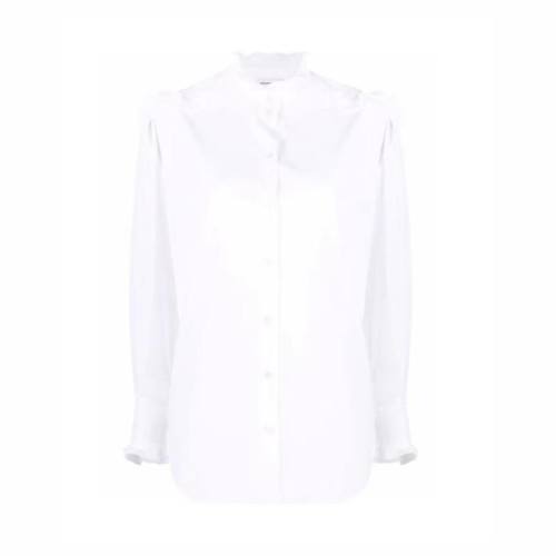 Alexander McQueen/亞歷山大麥昆 女士白色棉質(zhì)長袖襯衫 677542 QAAAD 9000