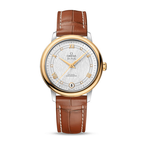 OMEGA/歐米茄 碟飛系列 典雅 同軸腕表 精鋼 18K金 鉆石刻度 自動(dòng)機(jī)械 女士腕表 424.23.33.20.52.001